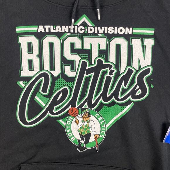 NBA Men’s X-Large Black Boston Celtics Atlantic Division LS Pullover Hoodie - Picture 2 of 10